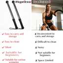 2 x Weighted Ropeless Battle Ropes,Cordless Workout Ropes for Home Gym, Portable Exercise Rope for Strength Building, HIIT and Low-Impact Aerobic Training for Women&Men (Black)