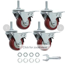 Finnhomy Swivel Caster Wheels 2 Inch Heavy Duty Threaded Stem Casters 1/4"" - 20 X 1"" With Brake Set Of 4 For Wire Shelves Whee