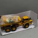 DOUBLE E Volvo RC Dump Truck Toy for Kids, Articulated Hauler, Remote Control Construction Toys Vehicles with Lights, Birthday Gifts Ideas for Boys Age 6 7 8 9 10 Year Old and up, Large