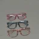 Gaoye Stylish Blue Light Glasses for Woman - Computer Glasses 99% Blue Light Blocking - Lightweight TR90 Frames - 3 pack (A6-pink+purple+blue)