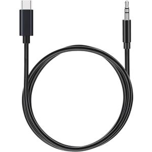 USB C to 3.5mm Audio Aux Jack Cable,3.3 ft, aux Cord for iPhone,Type C to 3.5mm Aux Headphone Stereo Cord Car Cable for iPhone 16/16 Pro, Samsung Galaxy S25 and Other iOS and Android Devices(Black)