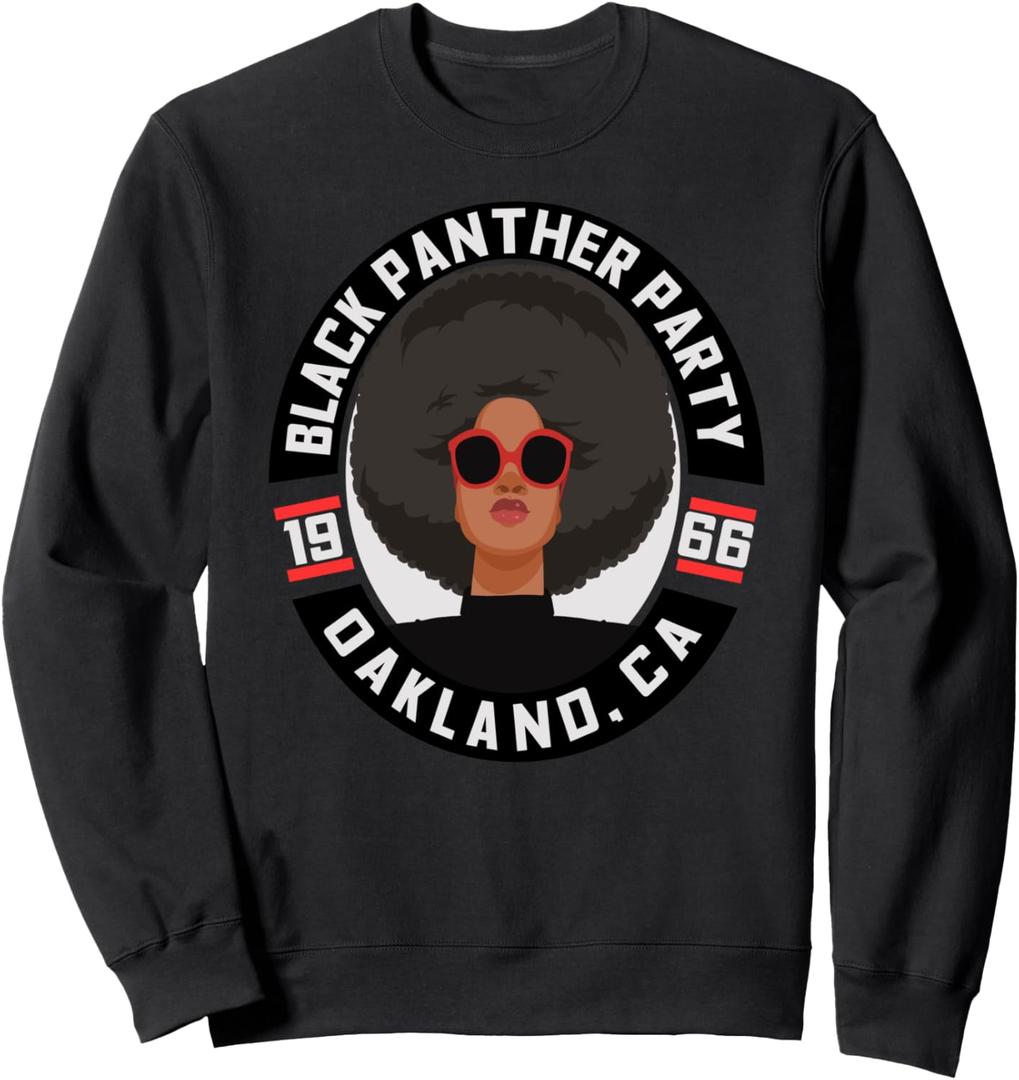 Black Panthers Party 1966 Oakland California Afro Girl Sweatshirt, Size M