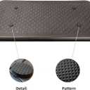 Finorder Multi-Purpose Utility Boot Trays with Striped, Set of 2 Grey Duty Shoe Trays for All Weather, Plastic Pet Feeding Mat, Use for Indoor and Outdoor, 30" x 15" x 1.2"