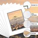 Golden State Art, White Over Black Double Mat - 16x20 for 11x14, 10-Pack