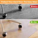 Yecaye Desk Chair Mat for Hardwood Floor, Office PVC Computer Chair Mat, Floor Protector for Rolling Chairs (Transparent, 48" x 60")
