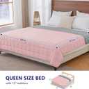 King Size Weighted Blanket for Adults (20 lbs, 80 x 87, Pink Grey) Cooling Heavy Blanket for Sleeping Perfect for 190-210 lbs, Breathable Blanket for Adults & Couple All Season, Machine Washable