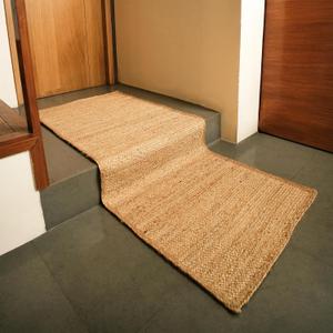 Eco Living Farmhouse wute Braided Runner Rug 2x5 ft, Natural Handwoven Ducor, Ideal for Kitchens, Bedrooms, Hallways, Entryways, Indoor Spaces