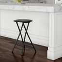 Folding Stool - Portable Backless 24-Inch Stool with 225lb Capacity, Single