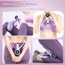 Thigh Trainer for Women, 12-80LB Adjustable Resistance Inner Thigh Exerciser for Pelvic Floor Muscle Repair with 50LB Resistance Band, Thigh Trainer Kegel Exercise for Yoga, Shaping at Home