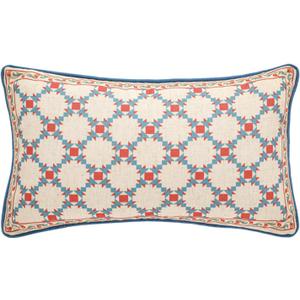 patdrea Designer Throw Pillow Covers,Lumbar Bright Vintage Red Linen with Checkerboard Pattern Pillow Cover,Decorative Rectangle Pillowcases Cushion for Bed Living Room Outdoor,12"x20"
