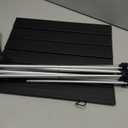 Grope Portable Camping Table with Aluminum Table Top, Folding Beach Table Easy to Carry, Prefect for Outdoor, Picnic, BBQ, Cooking, Festival, Beach, Home Use (Black-S)