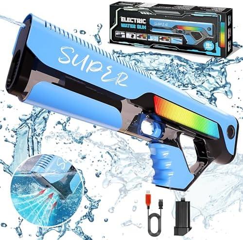 ROHSCE Electric Water Gun for Kids – High Powered Automatic Squirt Gun, Auto Suction Water Guns 32 FT Long Range Battery Water Blaster for Pool Beach Summer Outdoor Games
