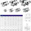 1PC Stainless Steel 304 Hidden Hinge,Silent Close Invisible Mounting Folding Door Hinge Door Furniture Hardware with Screws (5 #(25X118mm) ,1PC)