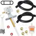 Fuel Gas Petcock Valve Tank Switch Pump Compatible with Kawasaki Bayou 220 300 400 KLF220 KLF300 KLF400 KX60 KX65 KX80 KX85 KX100 KX125 KX250 KDX200 KDX220 KDX250 KLR650 EN450 EN500 KD80X KDX80