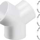 Enenes Duct Splitter, 6 Inch 3 Way Duct Connector for Exhaust Fan Dryer Vent Hose Come with 3 PCS Hose Clamps (6 Inch)