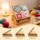 OCPO HOME 15" Crochet Blocking Board with Drawer & 20 Pegs, Granny Square Blocking Board Kit, Blocking Boards for Crochet Projects, Ideal Crocheting Gifts for Crocheters