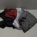 5 Pack Mens Active Quick Dry Crew Neck T Shirts | Athletic Running Gym Workout Short Sleeve Tee Tops Bulk (Medium, Light Gray/Gradient Red/Blue/Charcoal/Black)