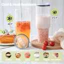 Glass Cups with Lids and Straws 40 oz Glass Tumbler with Straw and Lid 2 Pack Glass Tumbler with Handle Wide Mouth Iced Coffee Cups for Smoothies, Soda, Tea, with Acrylic Lids