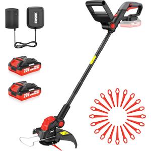 EWORK 2-in-1 Cordless Weed Wacker & Edger, 20V Lightweight Weed Eater, 10 inches