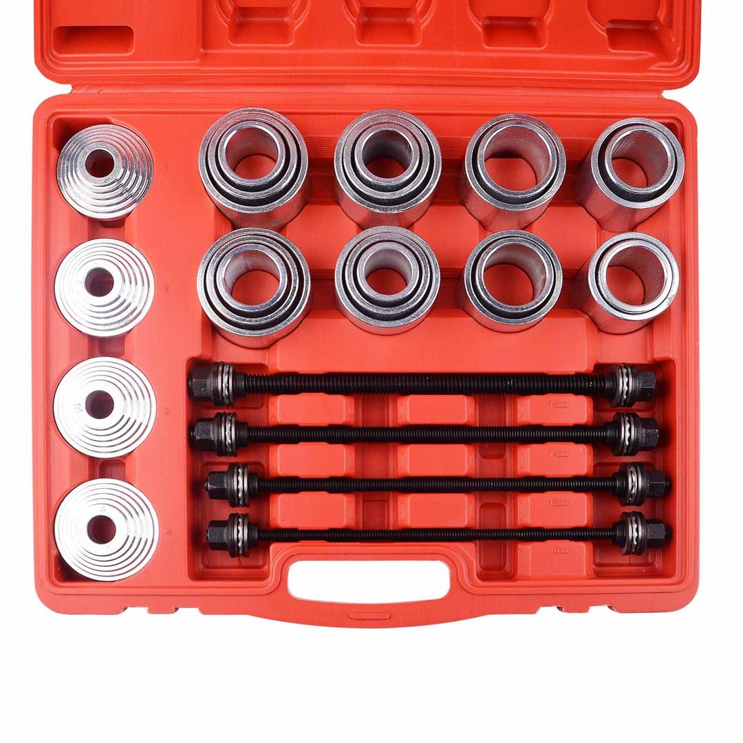 28Pcs Press and Pull Sleeve Kit Seal Bush Bearing Remover Installer Set UK