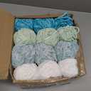 Xinnun 12 Skeins 1116 Yards Chenille Velvet Soft Thick Plush Yarn Bulk for Crocheting Knitting Blanket DIY Weaving Craft, 6mm, 3.5 Oz/Skein(Green Series)