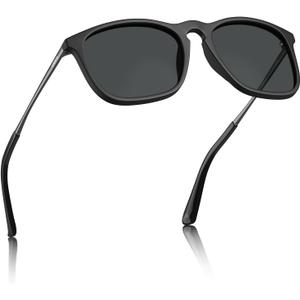CARFIA Vintage Polarized Sunglasses for Men Women Lightweight Durable Design with UV Protection CA5200
