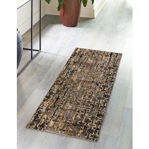 Unique Loom Saturn Collection Area Rug - Aura (Runner 2' 2" x 5' 0", Blue/ Black)