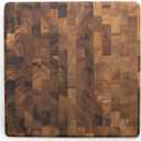 Ironwood Gourmet 28218 Square Charleston End Grain Chef's Board , Acacia Wood 14" Square