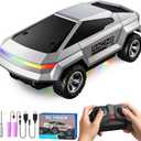 WayEee 1/24 Remote Control Car Cyber RC Truck, RC Cars with Colorful Lights | 2.4GHz remote control, 2 rechargeable batteries 18KM/H racing car toy pvc shell for kids boys girls birthday gifts