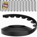 Landscape Edging 1.5 Inch Tall 200FT with 240 Stakes, Ribbed Garden Edging