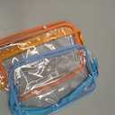 4Pack Clear Makeup Bags Waterproof Organizer Bags with Zipper Transparent Travel Cosmetic Bag TSA Approved Toiletry Bag Pouch Case for Vacation Airport Airline Compliant (Multicolour, Medium)