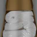 2 Pcs 23 x 110 inches Temporary Blinds No Tools Cut to Size Fabric Paper Shades Adhesive Privacy Blinds for French Door Sliding Door Window Light Filtering Pleated Shades (White)