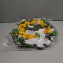 Front Door Wreath Sunflowers and Daisies, 20" Spring Wreaths for Front Door, Wreaths for Front Door w/Long Door Hook, Optional Reversible Welcome and Blessed Sign Spring Wreath, Front Door Decor
