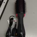 Hair Dryer Brush Blow Dryer Brush in One, Upgraded 4 in 1 Hair Dryer and Styler Volumizer with Negative Ion Anti-frizz Ceramic Titanium Barrel Hot Air Hair Straightener Brush (Black/Pink)