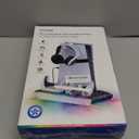 PS5/Slim/Pro Stand for Disc & Digital Console, PS5 Cooling & Charging Station with RGB Lights, PS5 Controller Charger Built-in 3 Level & AUTO Adjustable Fan, PS5/Slim/Pro Accessories Comes 3 USB Ports (Black & White)