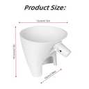 Flour Funnel for Kitchen Aid Mixer 5 Qt, Easy Pour Anti-Splash Plastic Funnel Fits KSM150 4.5-5 Quart Tilt-Head Mixers, for Flour, Sugar, and Egg Liquid, Easy to Use and Clean (White)