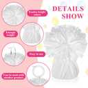 24 PCS Balloon Weights Metallic Anchor, Balloon Holder Heavy Weights with 1 Roll Iridescent Crimped Ribbon for Balloons Table Party Favor Birthday Decor(White)
