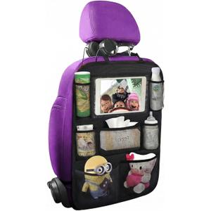 ONE PIX Backseat Car Organizer Mats Back Seat Organizers and Storage Bag with Touch Screen Tablet Holder for Kids Toddlers Car Seats, Travel Accessories, Road Trip Essentials Kids