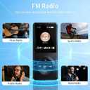 128GB MP3 Player with Bluetooth - Portable Music Player for Kids - with Built-in HD Speaker, Voice Recorder, HiFi Sound, E-Book (Included Earphones)