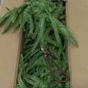 9FT Christmas Garland with LED String Lights, Norfolk Pine Garlands, Real Touch, Artificial Greenery Garland, Waterproof for Indoor&Outdoor, Fireplace, Banister, Wall,Christmas Holiday Decor