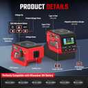 300W Adjustable Voltage Regulator Compatible with Milwaukee 18V Battery, Adjustable 2-30V DC Output, 18W Type-A & PD3.1 140W Type-C Fast Charging, 15W Magnetic Wireless Charger