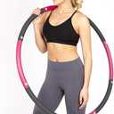 HEALTHYMODELLIFE Exercise Fitness Hoop for Adults - Easy to Spin, Premium Quality and Soft Padding Weighted Hoop - Detachable Hoops for Home & Gym Workouts