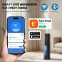 Humidifiers for Bedroom Large Room with 7L/1.85Gal Large Humidifier, Smart App & Remote Control, 4 Mist Levels Large Room Humidifiers for Home Midnight