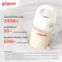 Pigeon PPSU Nursing Baby Bottle Wide Neck, Anti-Colic, Streamlined Body, Natural Feel, Easy to Clean, 8 Oz (Pack of 2), Includes 2pcs M Nipples (3m+)
