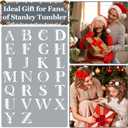 LOKASS Initial Water Bottle Holder with Strap for Stanley Cup 40 oz Tumbler, Personalized A-Z, Water Bottle Carrier Bag with Phone Pocket & Carabiner for Stanley Cup Accessories