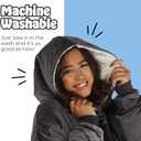 THE COMFY Original | Sherpa Lined Microfiber Fleece Wearable Blanket, Oversized Design with Hood and Pocket from Shark Tank (Blush)