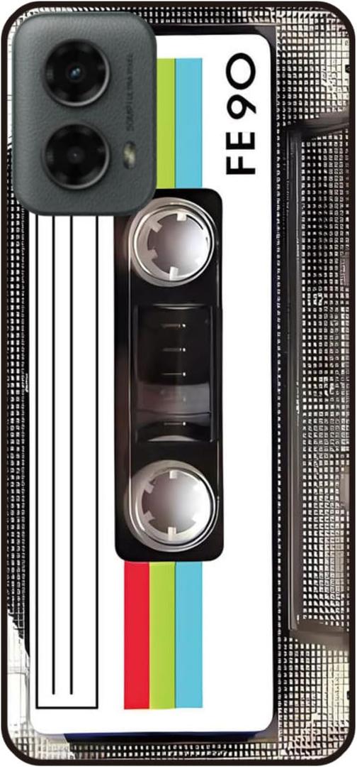 for Motorola Moto G 5G 2024 Case, Soft TPU Phone Case Music Classic Cassette Tape Retro 80s Type Case for Girls Women Men Kids, Slim Shockproof Protective Cover White