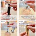 3 x Mini Perfume Refillable Bottle Travel Size Perfume Atomizer Fast Refill Spray Bottle (5ml/0.2oz) (Bright Gold)
