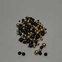 150 Pieces Vase Filler Faux Pearls Vase Makeup Beads No Hole Gloss Pearl Beads Mixed Sizes Round Pearls for Vase Home Party Wedding Decor, 8/ 14/ 20 mm (Gold, Black)