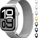 Original Stainless Steel Mesh Loop Compatible with Apple Watch 38mm 40mm 41mm 42mm 44mm 45mm 46mm 49mm Women Men, Magnetic Clasp Replacement for iWatch Bands Series 11 10 9 8 7 6 5 4 Ultra SE 3 2 1